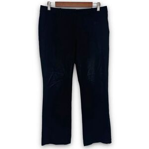 Theory Black Wool Stretchy Max C3 Sevona Crop Bootcut Trouser Dress Pants 8 Work